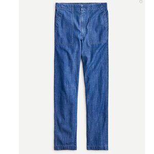 NWT J.Crew 0 Zip-up indigo seaside pant